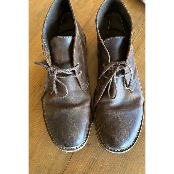 Clarks Bushacre Mens Size 10 Brown Casual Chukka Desert Ankle Boots - Picture 1 of 10